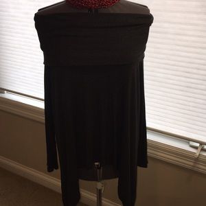 Off shoulder shark bite dark grey lightweight